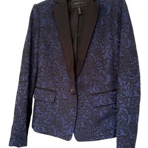 BCBGMaxAzria Black and Blue Patterned Pantsuit